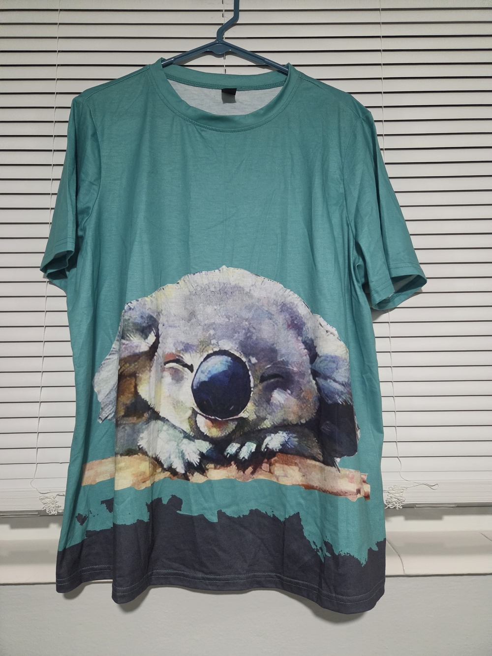 Women's Teal Koala Graphic T-Shirt